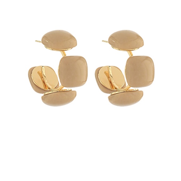 Linked Square Hoops - Picture 2 of 2